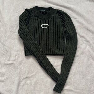 FASHION NOVA|Dark Green Ribbed Knit Sweater
